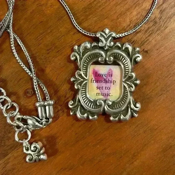 Vintage Brighton Picture Frame Locket Pendant Necklace - Picture 2 of 7